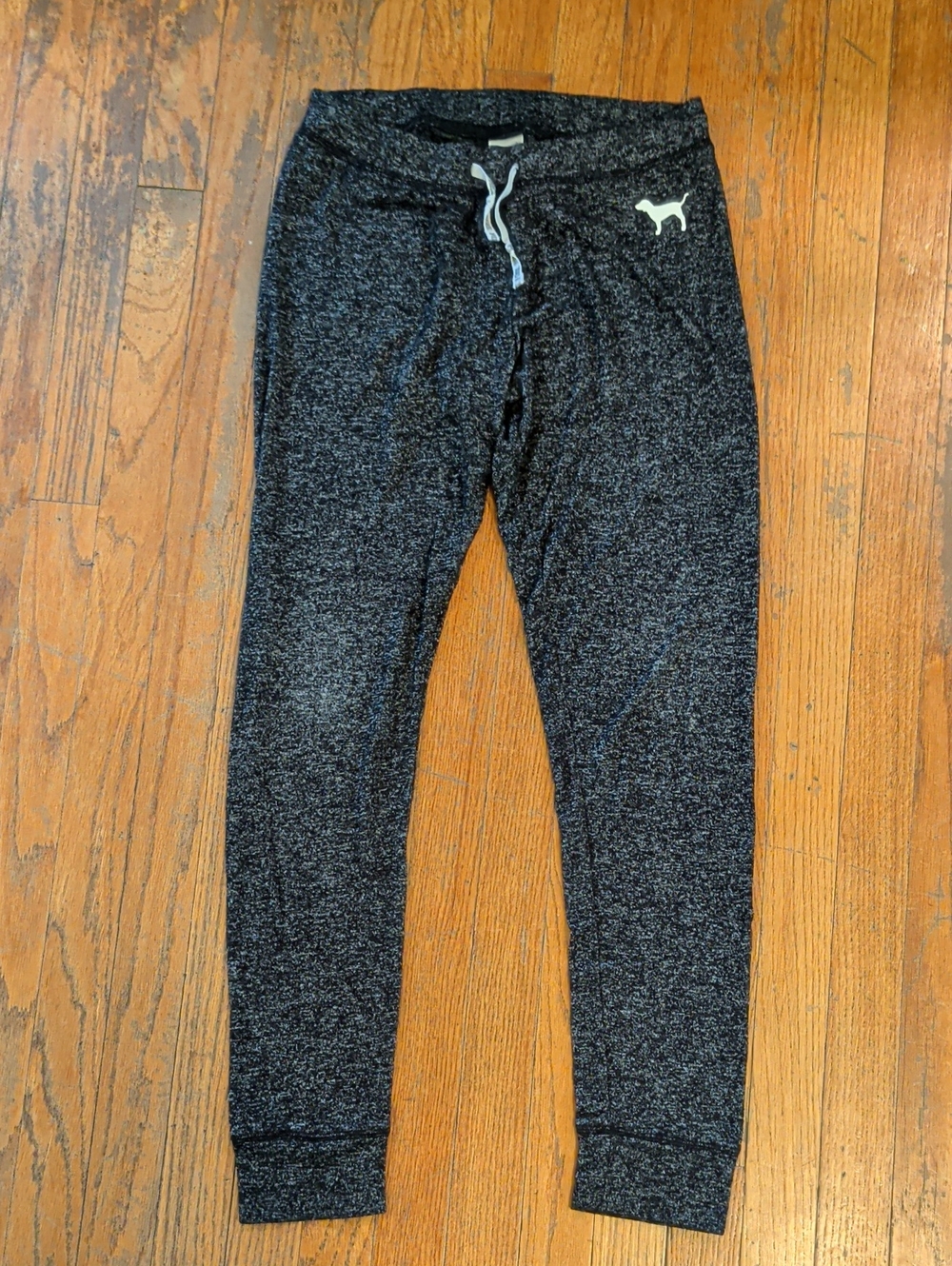 PINK Victoria's Secret Black Space-Dye Jogger Pants